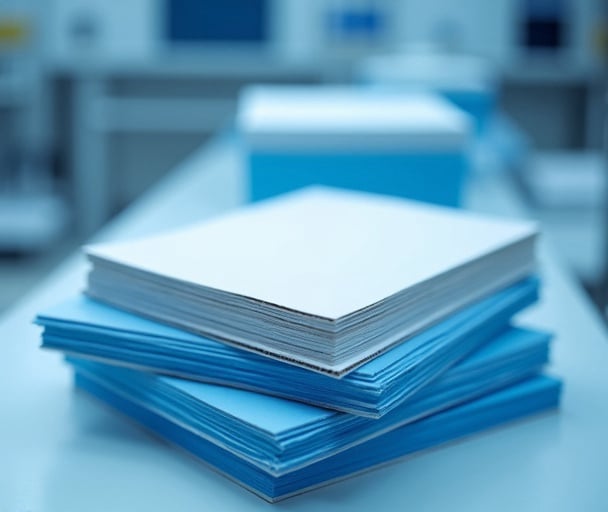 papel azul
